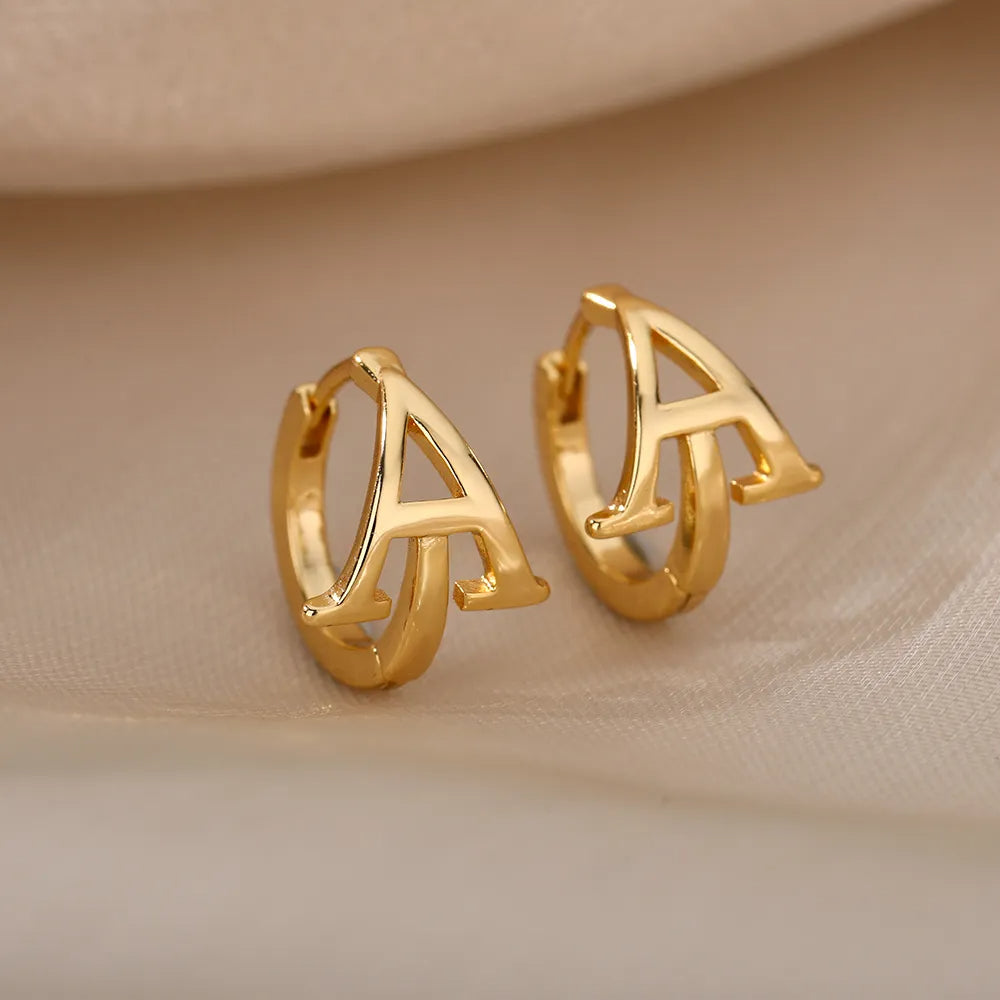 Par de Brincos Iniciais | Banhados em Ouro 18k