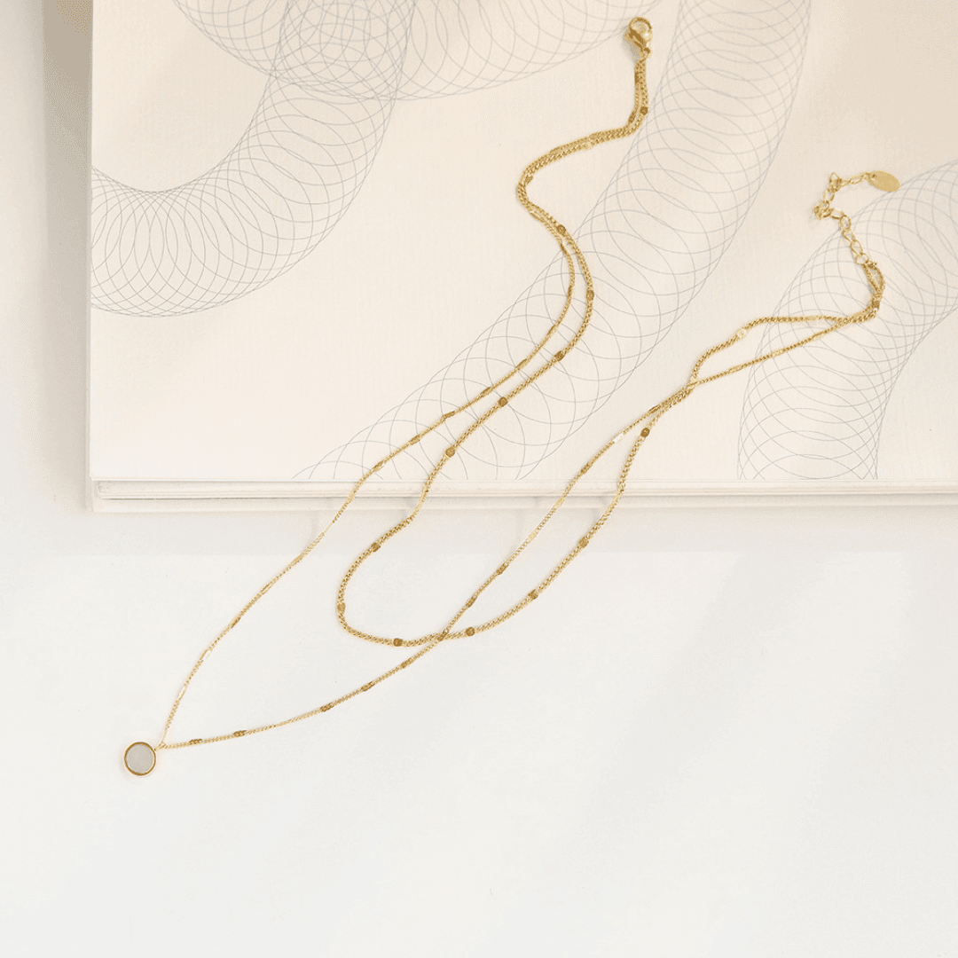 Mix Day to Day Colar Duplo | Prata 925 Banhada a Ouro 18k