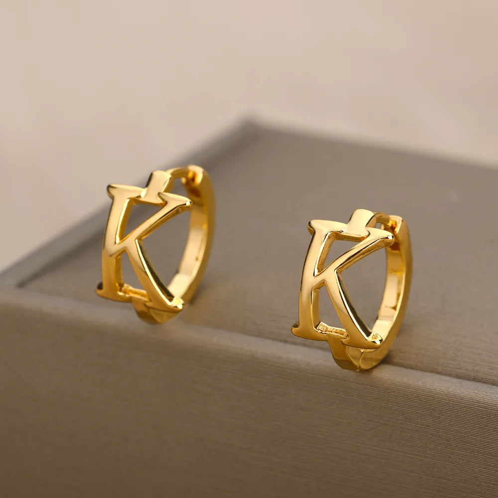 Par de Brincos Iniciais | Banhados em Ouro 18k