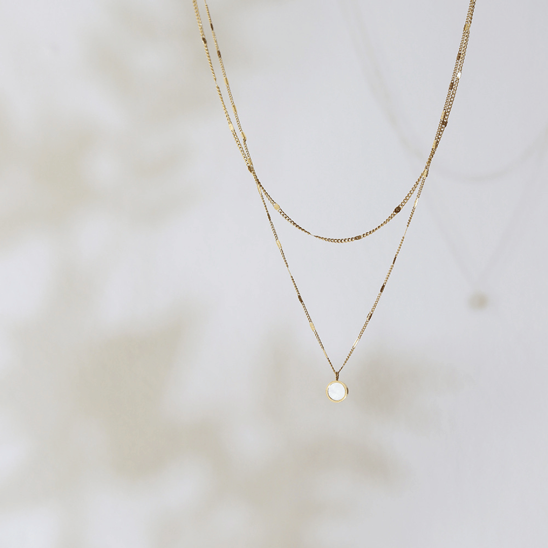 Mix Day to Day Colar Duplo | Prata 925 Banhada a Ouro 18k