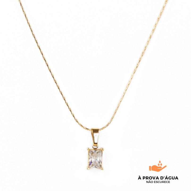 Colar Solitário - Banhado em Ouro 18k