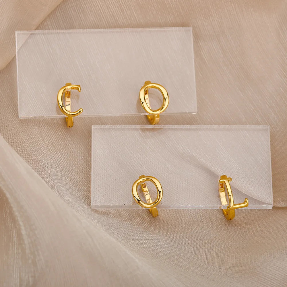 Par de Brincos Iniciais | Banhados em Ouro 18k