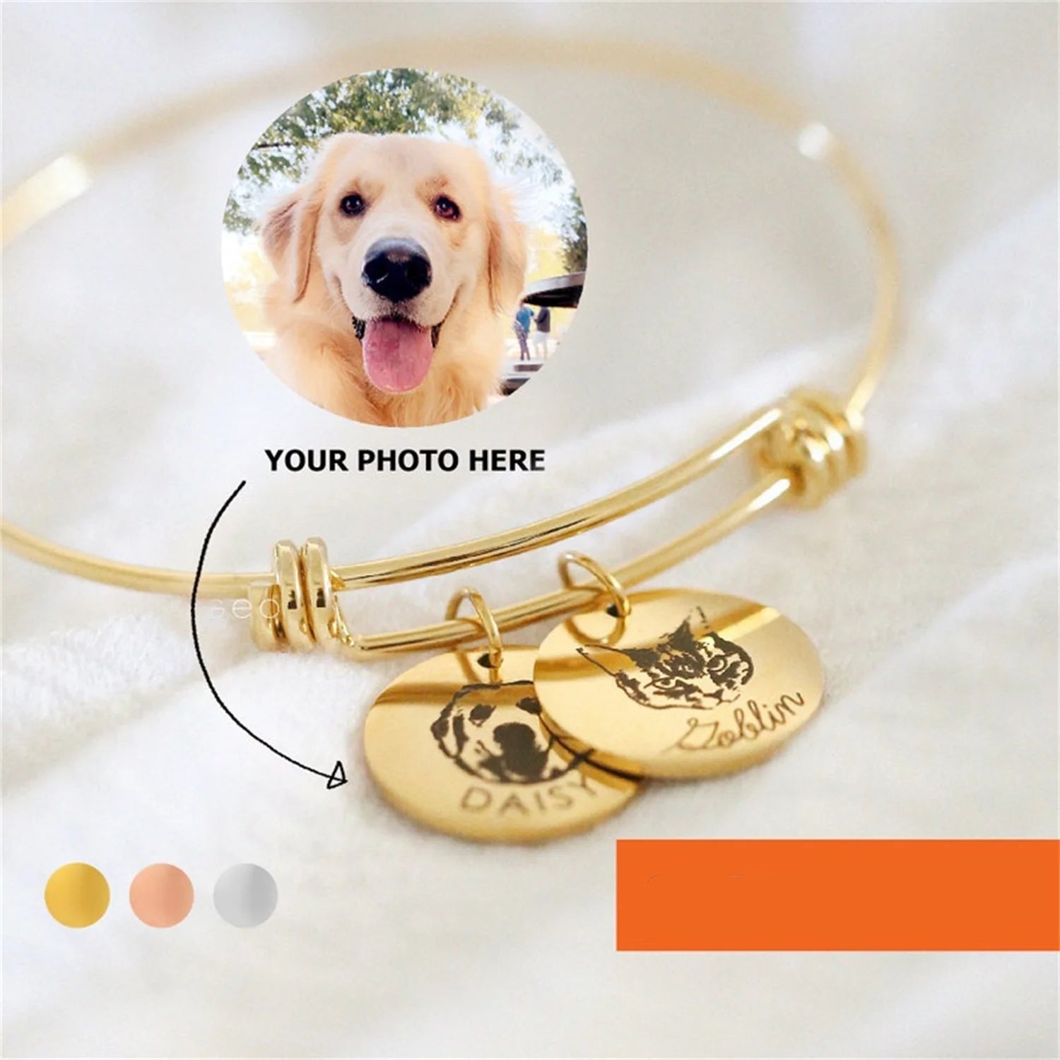 Pulseira PetLume + Pingente | Banhado
