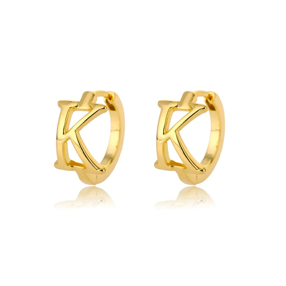 Par de Brincos Iniciais | Banhados em Ouro 18k