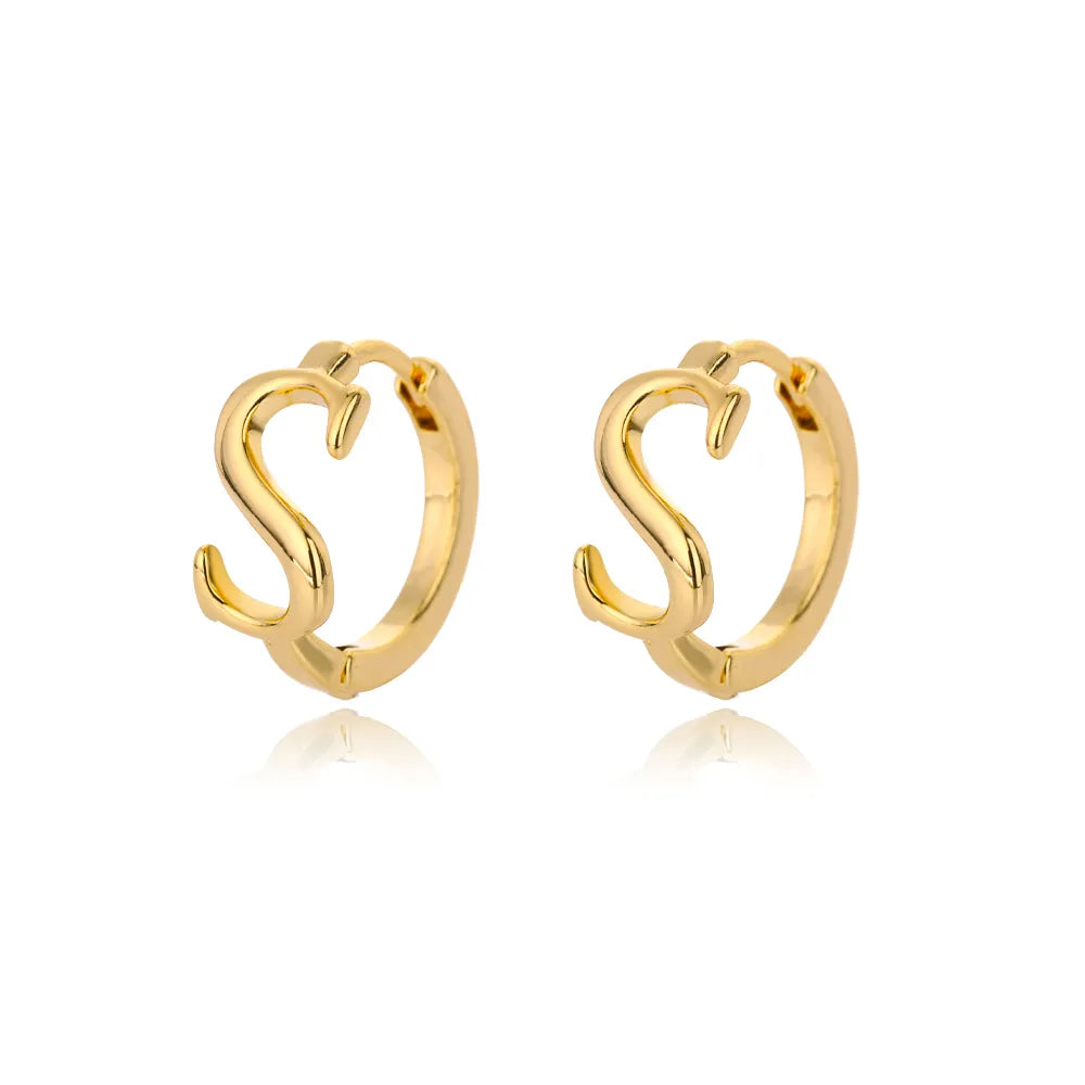 Par de Brincos Iniciais | Banhados em Ouro 18k