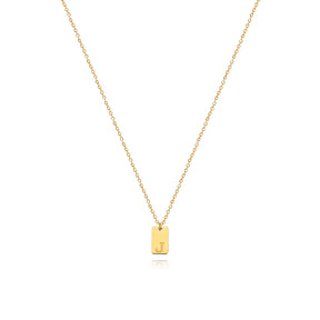 Colar minimalista com Inicial banhada em ouro 18k