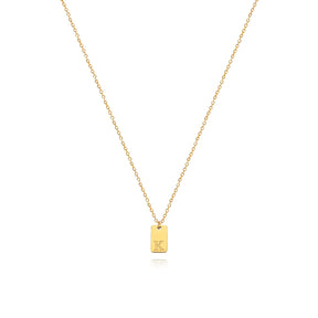 Colar minimalista com Inicial banhada em ouro 18k