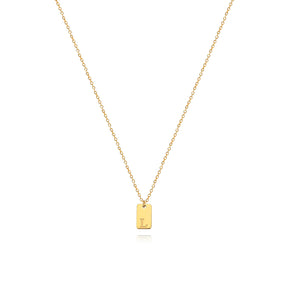 Colar minimalista com Inicial banhada em ouro 18k