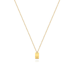 Colar minimalista com Inicial banhada em ouro 18k
