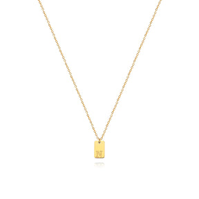 Colar minimalista com Inicial banhada em ouro 18k