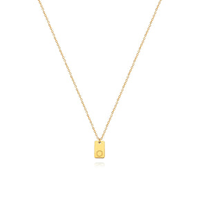 Colar minimalista com Inicial banhada em ouro 18k