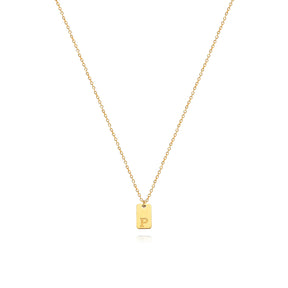 Colar minimalista com Inicial banhada em ouro 18k
