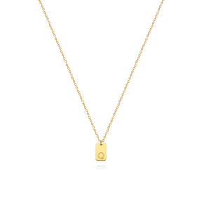 Colar minimalista com Inicial banhada em ouro 18k