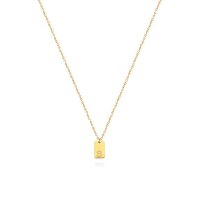 Colar minimalista com Inicial banhada em ouro 18k