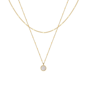 Mix Day to Day Colar Duplo | Prata 925 Banhada a Ouro 18k