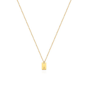 Colar minimalista com Inicial banhada em ouro 18k