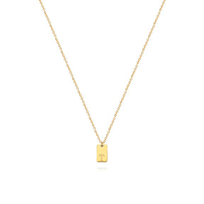 Colar minimalista com Inicial banhada em ouro 18k