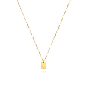 Colar minimalista com Inicial banhada em ouro 18k