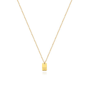 Colar minimalista com Inicial banhada em ouro 18k