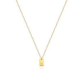 Colar minimalista com Inicial banhada em ouro 18k