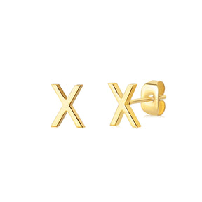 Brincos Minimalistas com letra Iniciais | Banhado em Ouro 18k