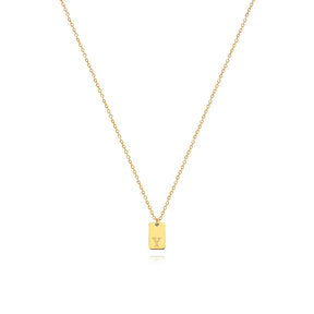 Colar minimalista com Inicial banhada em ouro 18k