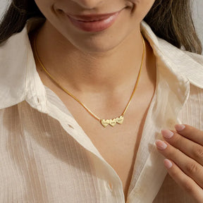 Colar Corações de Amor | Banhado em Ouro 18K