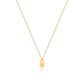 Colar minimalista com Inicial banhada em ouro 18k