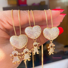 Colar Eterno Amor de Mãe - Banhado em Ouro 18K