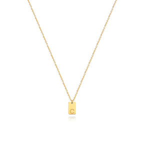 Colar minimalista com Inicial banhada em ouro 18k