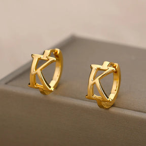 Par de Brincos Iniciais | Banhados em Ouro 18k
