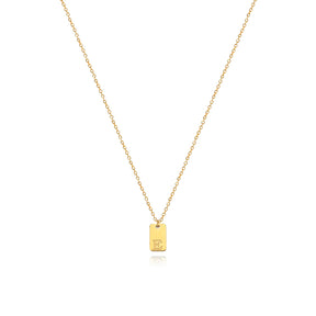Colar minimalista com Inicial banhada em ouro 18k