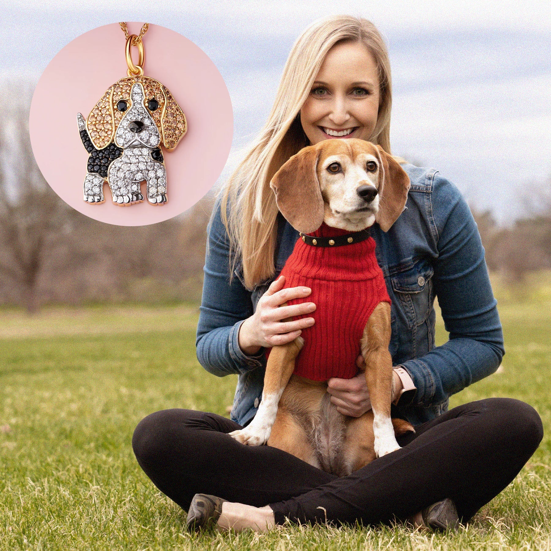 Colar+ Pingente Beagle | Banhado em Ouro 18K