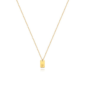 Colar minimalista com Inicial banhada em ouro 18k