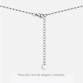 Colar em prata 925 com pingente de abacate banhado em ouro 18k - LUMINOZ
