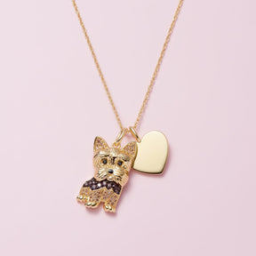 Colar + Pingente Yorkshire | Banhado em Ouro 18K