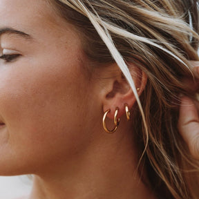 Brinco Trio de Argolas | Banhado em Ouro 18K