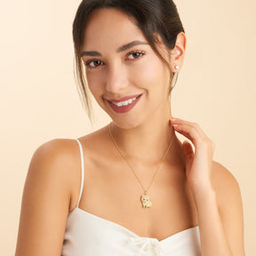 Colar + Pingente Lulu da Pomerânia | Banhado em Ouro 18K