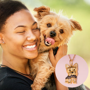 Colar + Pingente Yorkshire | Banhado em Ouro 18K