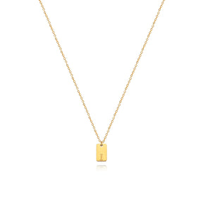 Colar minimalista com Inicial banhada em ouro 18k