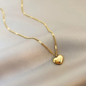 Colar Coração de Pêssego | Banhado em Ouro 18k