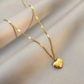 Colar Coração de Pêssego | Banhado em Ouro 18k