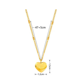 Colar Coração de Pêssego | Banhado em Ouro 18k