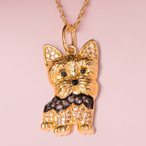 Colar + Pingente Yorkshire | Banhado em Ouro 18K
