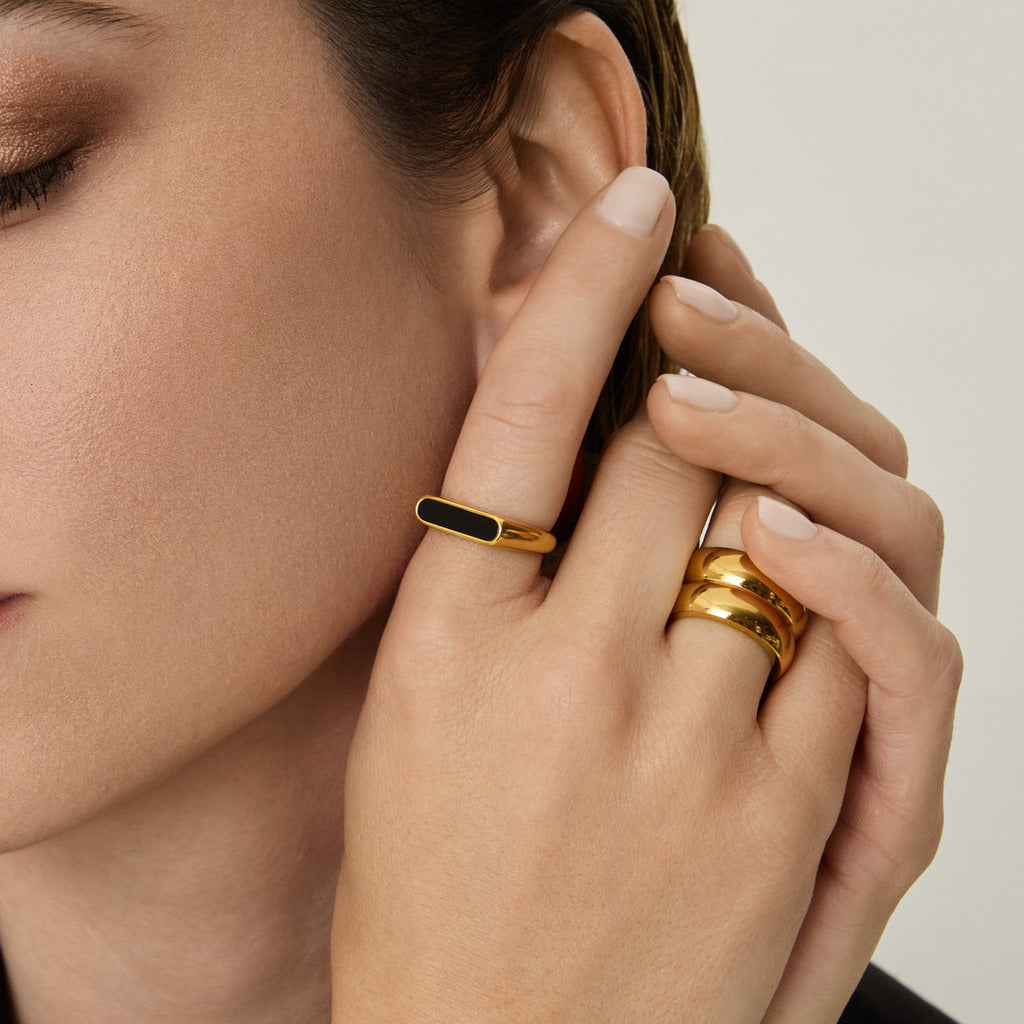 Anel Slim Luminoz | Banhado em Ouro 18k