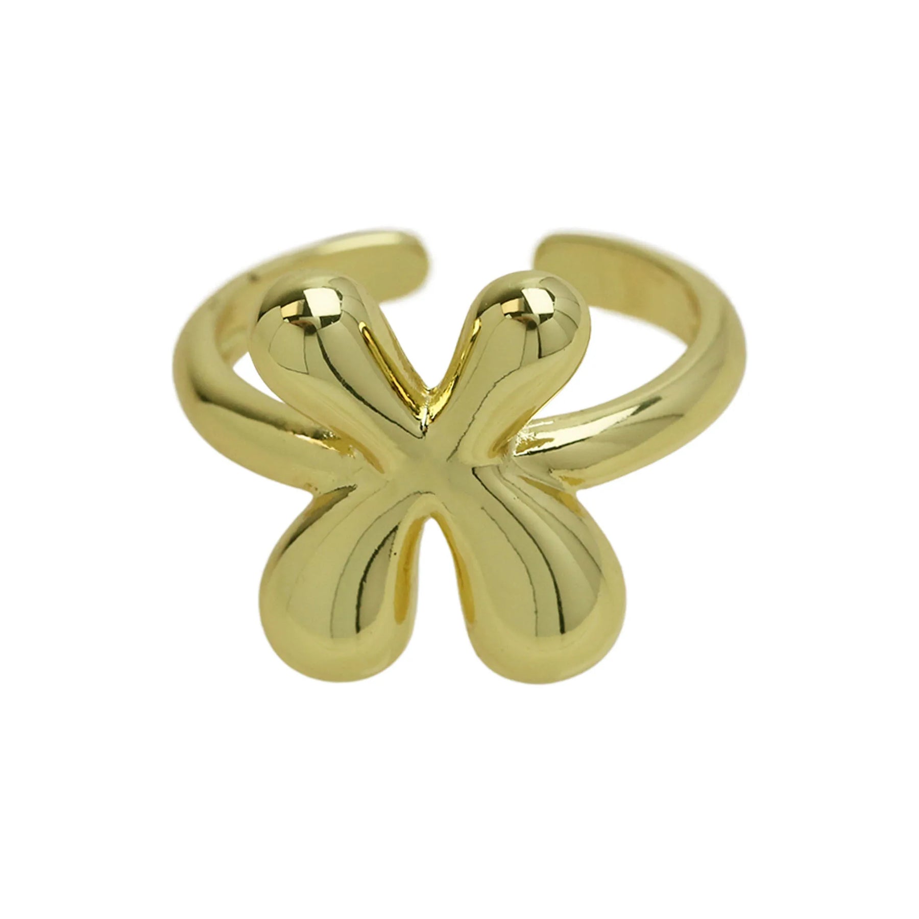 Anel ajustável Ballon | Banhado em Ouro 18k