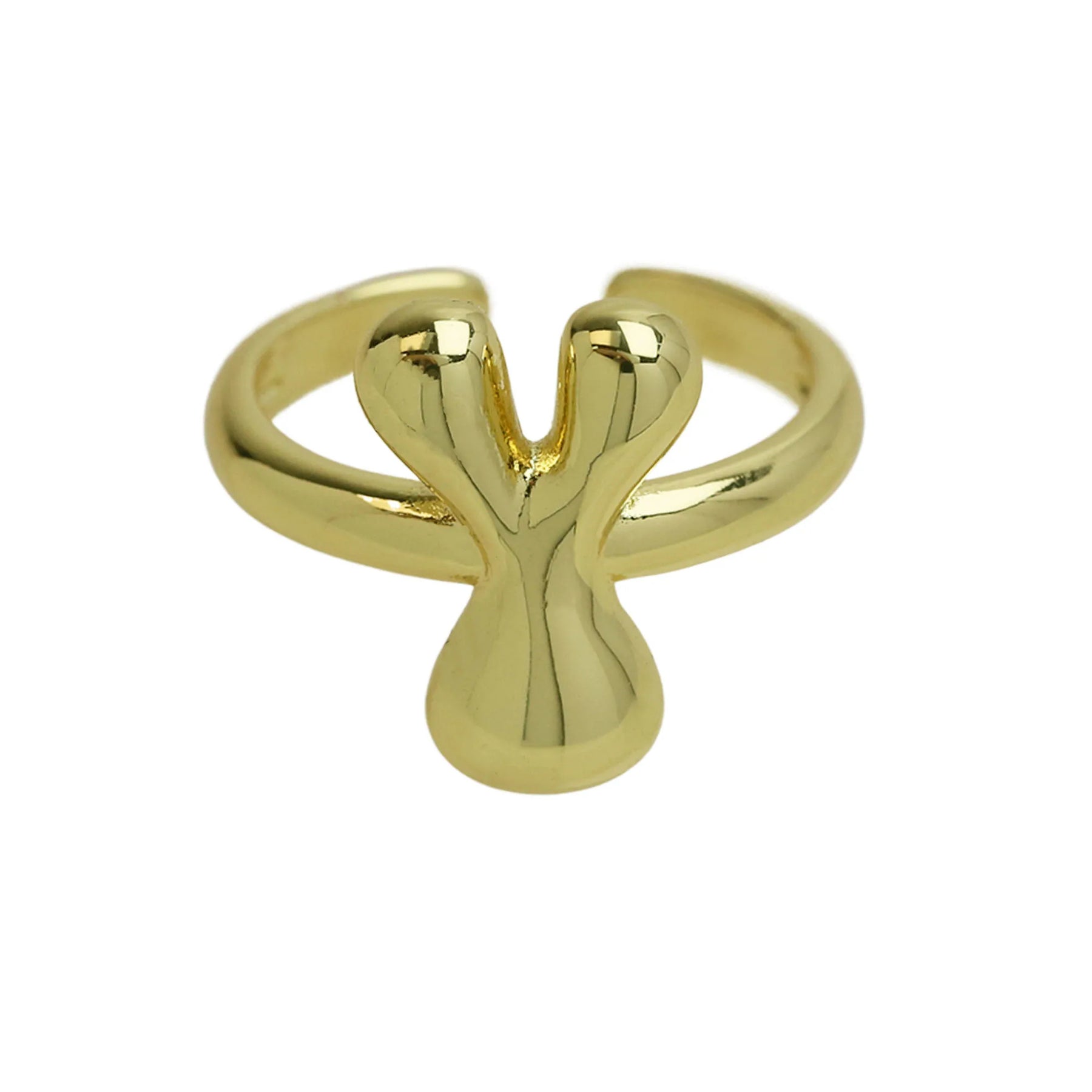 Anel ajustável Ballon | Banhado em Ouro 18k